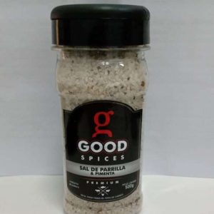 sal de parrilha e pimenta